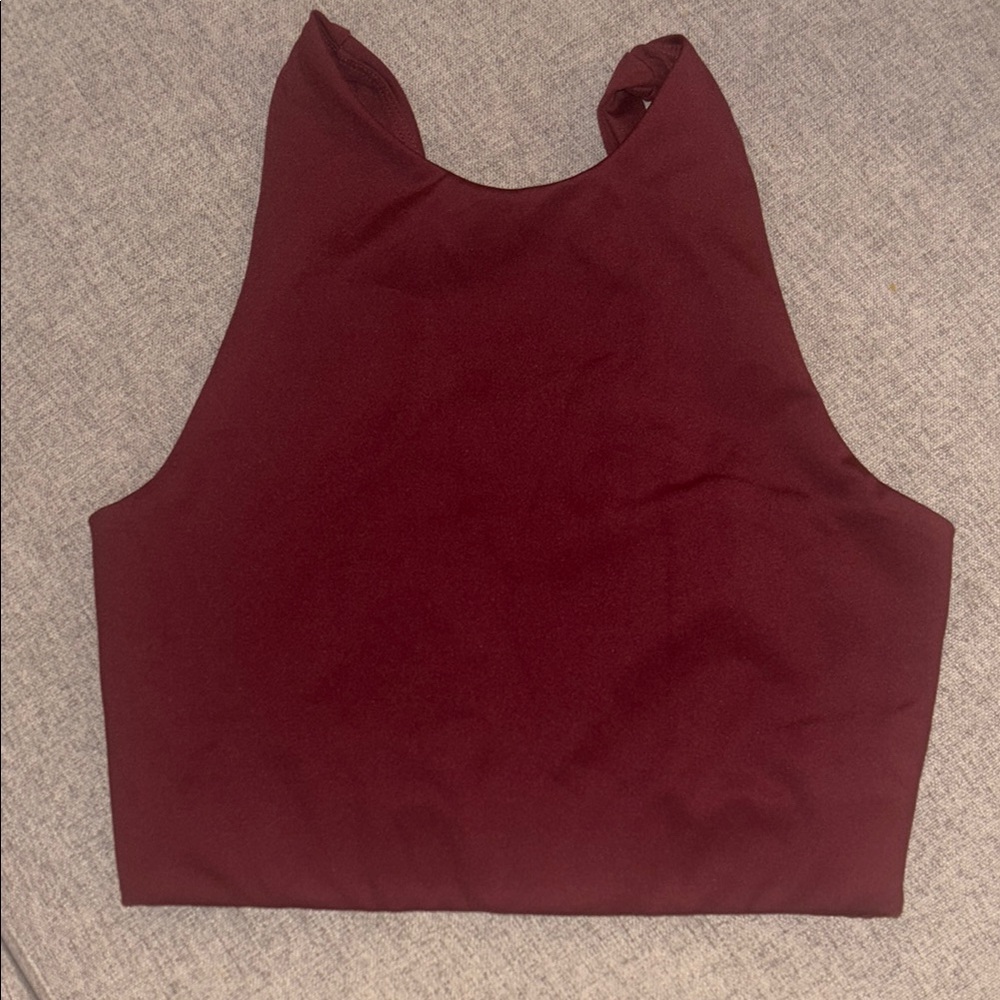 Girlfriend Collective Women's Burgundy Sleeveless Top